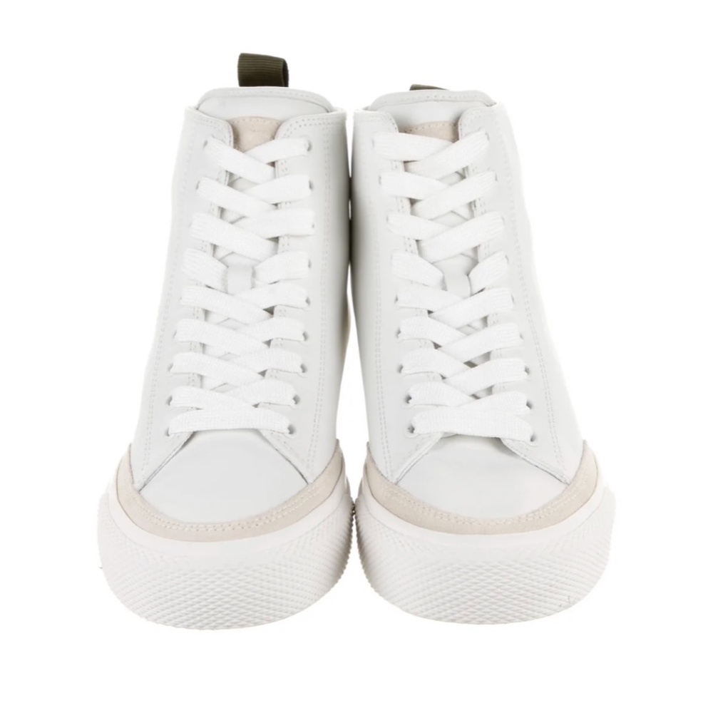 Rag & Bone Suede-trimmed leather sneakers